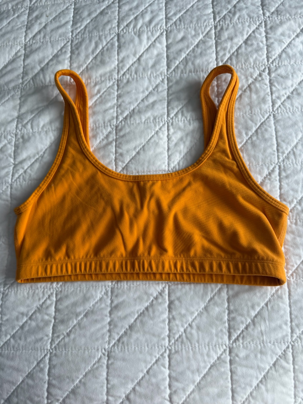 Aritzia Scoop Neck Sports Bralette in Bright Orange
